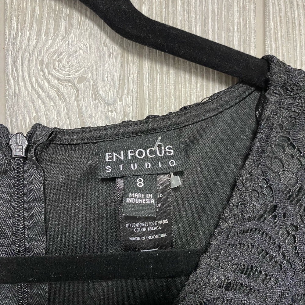 Black Lace Enfocus Studio Dress Size 8 EUC - Picture 7 of 7